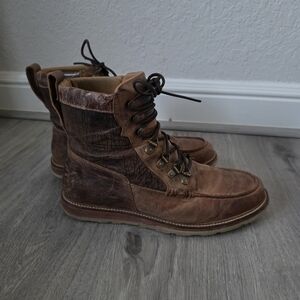 Lucchese Men’s Lace-up Range Boot Moc Toe 9.5